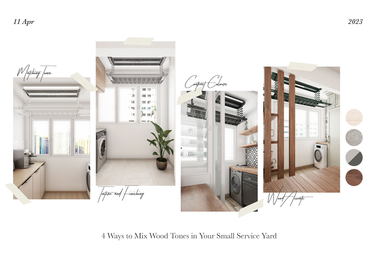 4 Ways to Mix Wood Tones in Your Small Service Yard