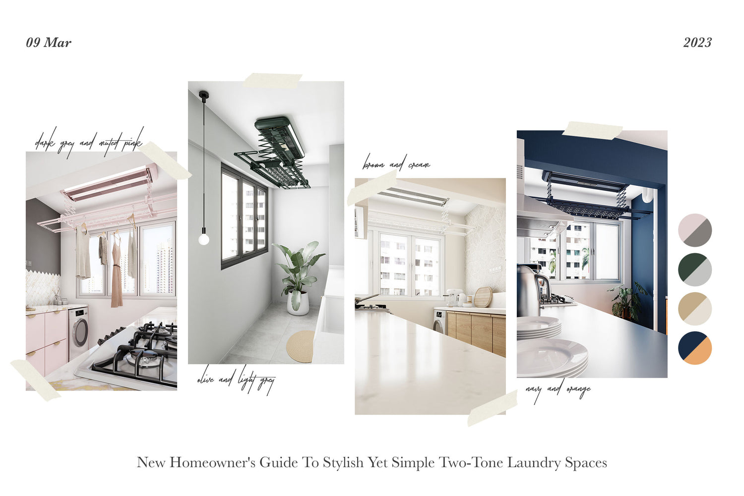New Homeowner's Guide To Stylish Yet Simple Two-Tone Laundry Spaces