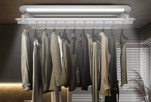 Ceiling Mounted Clothes Rack Singapore | Shelly Lighting